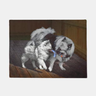 Keesparelschilderingen - Oorspronkelijke honden Deurmat