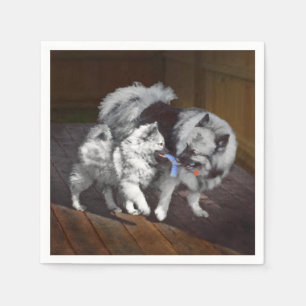 Keesparelschilderingen - Oorspronkelijke honden Servet