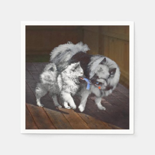 Keesparelschilderingen - Oorspronkelijke honden Servet (Voorkant)