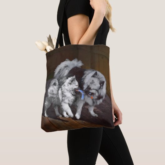 Keesparelschilderingen - Oorspronkelijke honden Tote Bag (Dichtbij)