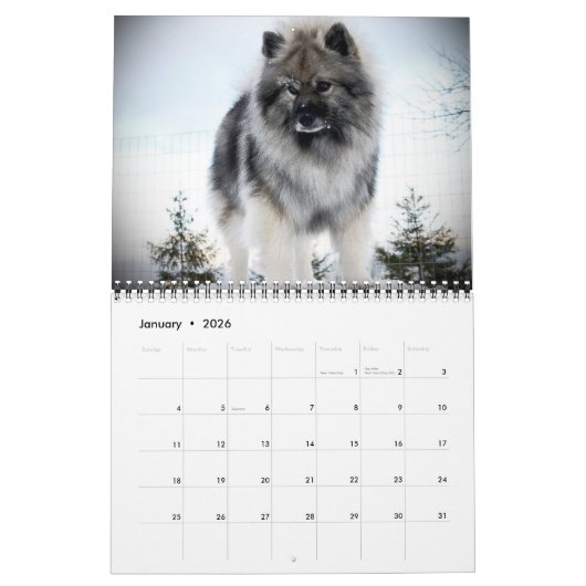 Keesridge Kennels 2021 Agenda Kalender (Jan 2026)