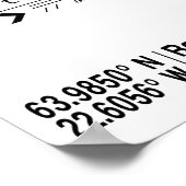 KEF Reykjavik, druk poster IJsland (Hoek)