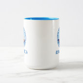 Kefalonia, Griekenland Grieks scheepsontwerp Tweekleurige Koffiemok (Center)