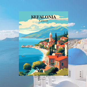 Kefalonia, Griekenland Illustratie Briefkaart