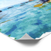 Kefalonia Griekenland Kustschilderij Uitzicht Poster (Hoek)