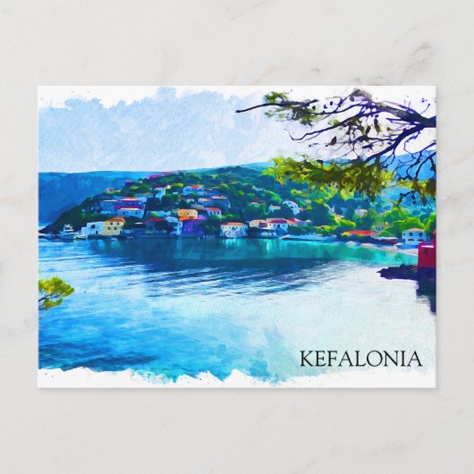 Kefalonia Griekenland Panorama Uitzicht Briefkaart (Voorkant)