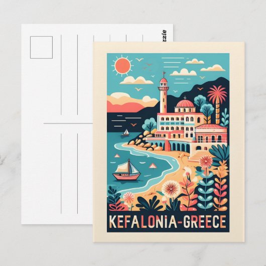  Kefalonia Griekenland Reissouvenirs Briefkaart (Voorkant / Achterkant)
