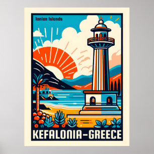  Kefalonia Griekenland Reissouvenirs Poster
