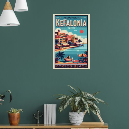 Kefalonia Griekenland Reissouvenirs Poster (Woonkamer 1)