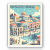  Kefalonia Griekenland Reissouvenirs Sticker (Voorkant)