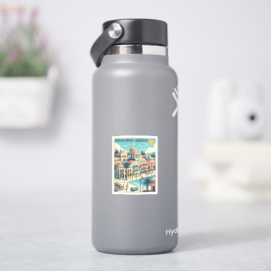  Kefalonia Griekenland Reissouvenirs Sticker (HydroFlask)