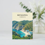 Kefalonia, Griekenland Retro Briefkaart (Staand voorkant)