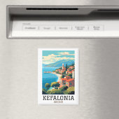  Kefalonia Griekenland Retro Reizen Magneet (Insitu (Vaatwasser))