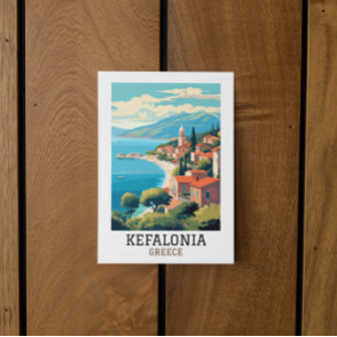 Kefalonia Griekenland Retro Vintage Reizen Briefkaart