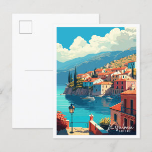 Kefalonia Griekenland vintage reisillustratie Briefkaart