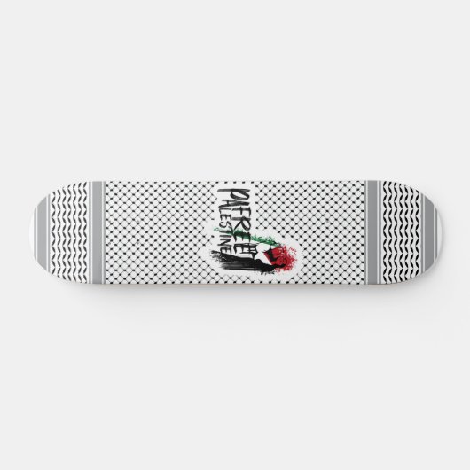 Keffiyeh Free Palestine Persoonlijk Skateboard (Horizontaal)