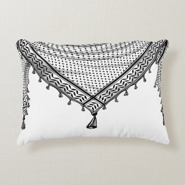 Keffiyeh Palestijnse sjaal Traditionele stof Accent Kussen (Voorkant)