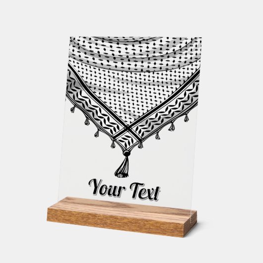 Keffiyeh Palestijnse sjaal Traditionele stof Acryl Bord (Hoek)