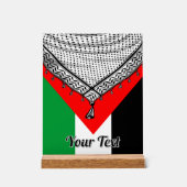 Keffiyeh Palestijnse sjaal Traditionele stof Acryl Bord (Voorkant)