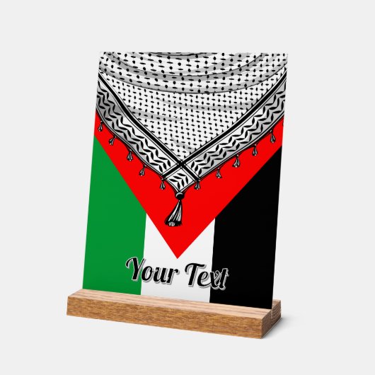 Keffiyeh Palestijnse sjaal Traditionele stof Acryl Bord (Hoek)