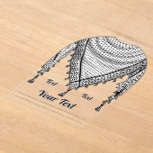 Keffiyeh Palestijnse sjaal Traditionele stof Acryl Uitnodigingen (Laagn)