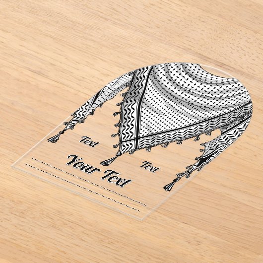 Keffiyeh Palestijnse sjaal Traditionele stof Acryl Uitnodigingen (Laagn)