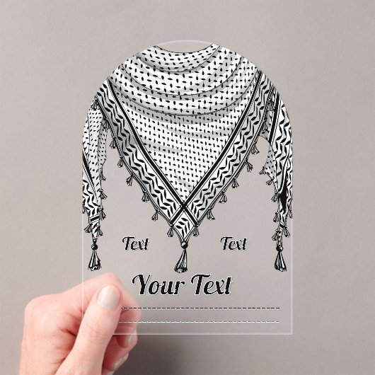 Keffiyeh Palestijnse sjaal Traditionele stof Acryl Uitnodigingen (Insitu (Draagbaar))