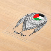 Keffiyeh Palestijnse sjaal Traditionele stof Acryl Uitnodigingen (Laagn)