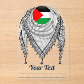 Keffiyeh Palestijnse sjaal Traditionele stof Acryl Uitnodigingen (Voorkant)