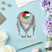 Keffiyeh Palestijnse sjaal Traditionele stof Acryl Uitnodigingen (Insitu (Huwelijk))