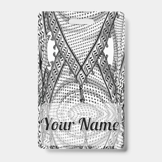 Keffiyeh Palestijnse sjaal Traditionele stof Badge (Voorkant)