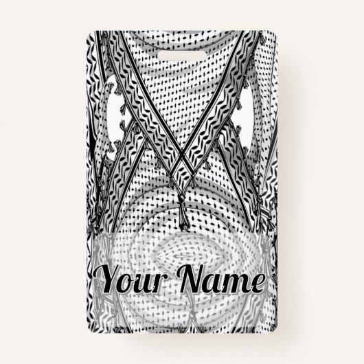 Keffiyeh Palestijnse sjaal Traditionele stof Badge (Achterkant)