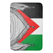 Keffiyeh Palestijnse sjaal Traditionele stof Badmat (Voorkant Verticaal)