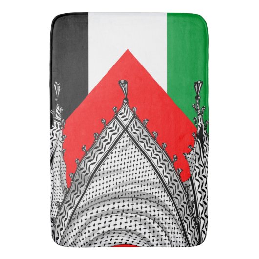 Keffiyeh Palestijnse sjaal Traditionele stof Badmat (Voorkant Verticaal)