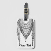 Keffiyeh Palestijnse sjaal Traditionele stof Bagagelabel (Voorkant (verticaal))