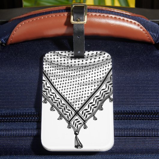 Keffiyeh Palestijnse sjaal Traditionele stof Bagagelabel (Voorkant Insitu 2)