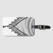 Keffiyeh Palestijnse sjaal Traditionele stof Bagagelabel (Voorkant (horizontaal))