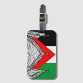 Keffiyeh Palestijnse sjaal Traditionele stof Bagagelabel (Voorkant (verticaal))
