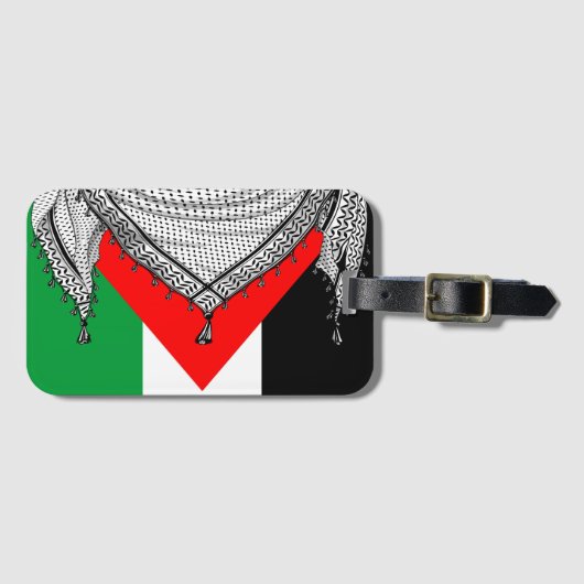 Keffiyeh Palestijnse sjaal Traditionele stof Bagagelabel (Voorkant (horizontaal))