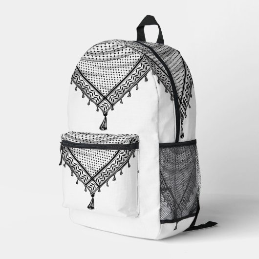 Keffiyeh Palestijnse sjaal Traditionele stof Bedrukte Rugzak (Achterkant Hoek Rechts)