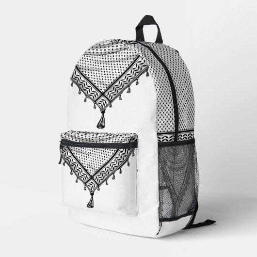 Keffiyeh Palestijnse sjaal Traditionele stof Bedrukte Rugzak (Achterkant Hoek Rechts)