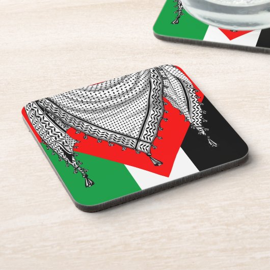 Keffiyeh Palestijnse sjaal Traditionele stof Bier Onderzetter (Linkerzijde)
