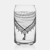 Keffiyeh Palestijnse sjaal Traditionele stof Blikvorm Glas (Achterkant)