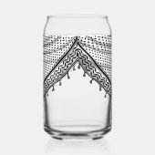 Keffiyeh Palestijnse sjaal Traditionele stof Blikvorm Glas (Links)