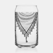 Keffiyeh Palestijnse sjaal Traditionele stof Blikvorm Glas (Achterkant)