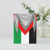 Keffiyeh Palestijnse sjaal Traditionele stof Briefkaart (Staand voorkant)