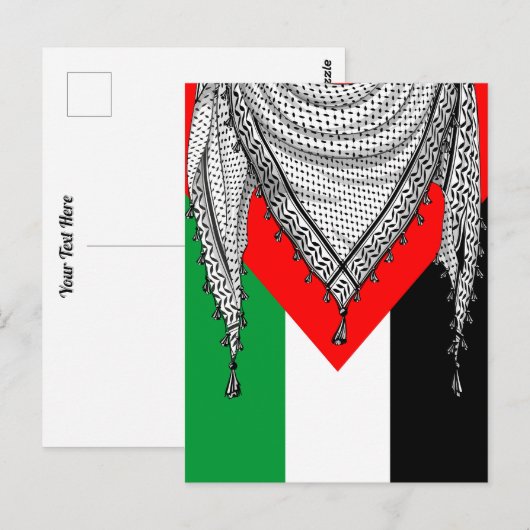 Keffiyeh Palestijnse sjaal Traditionele stof Briefkaart (Voorkant / Achterkant)