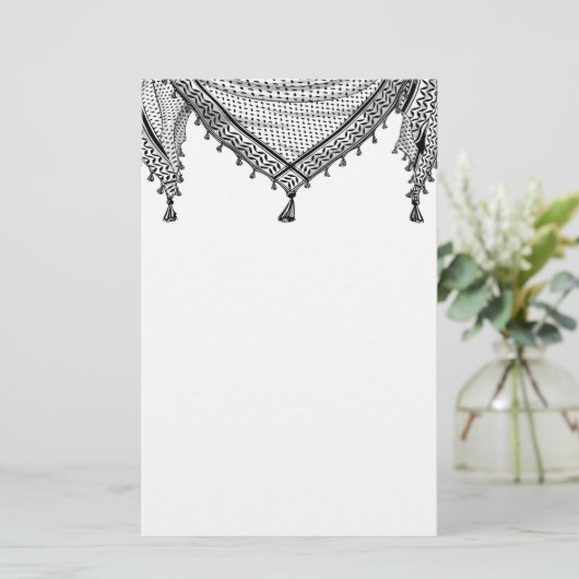 Keffiyeh Palestijnse sjaal Traditionele stof Briefpapier (Staand voorkant)