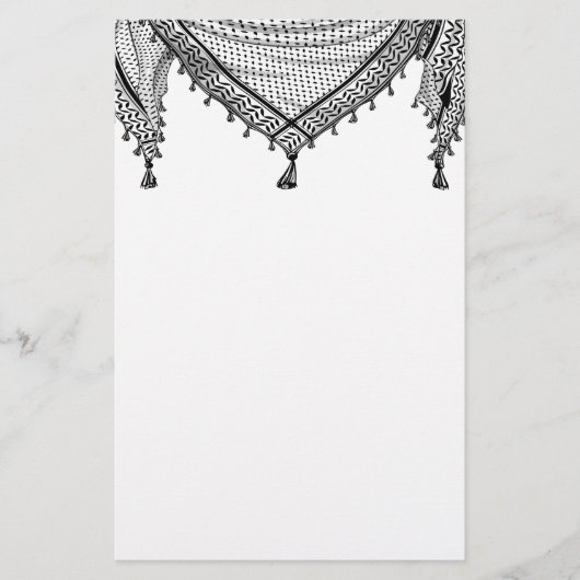 Keffiyeh Palestijnse sjaal Traditionele stof Briefpapier (Voorkant)