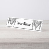 Keffiyeh Palestijnse sjaal Traditionele stof Bureau Naambordje (Voorkant)